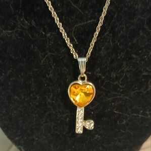 Heart Key Pendant Necklace